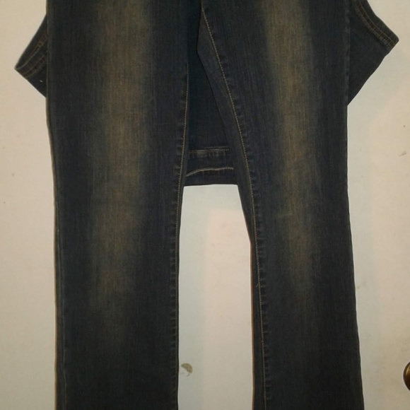 VINTAGE HOT KISS STRETCH DENIM BUTTON UP JUMPSUIT - Picture 7 of 10